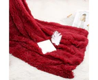 80x120cm Soft Warm Fluffy Shaggy Children's Throw Blanket Snuggle Rug - Creamy White