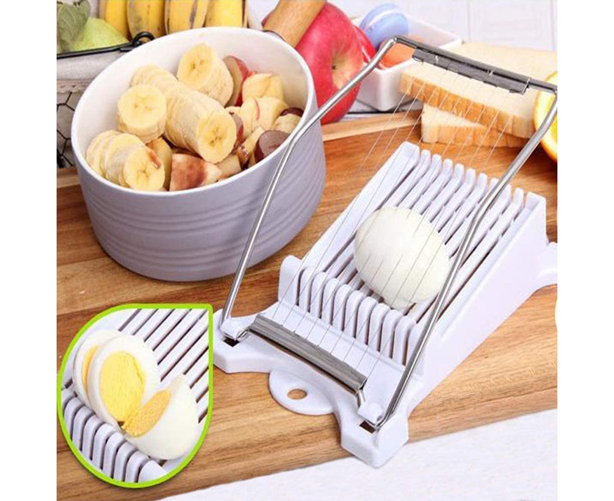 Slicer Luncheon Meat Slicer Stainless Steel Durable Egg Fruit Slicer Soft  Food Cheese Sushi Cutter Canned Meat Cutting Machine with 10 Wires