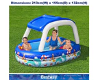 BESTWAY Inflatable Sun Shade Pool Kids With A Removable Shade Sealife