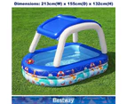 BESTWAY Inflatable Sun Shade Pool Kids With A Removable Shade Sealife