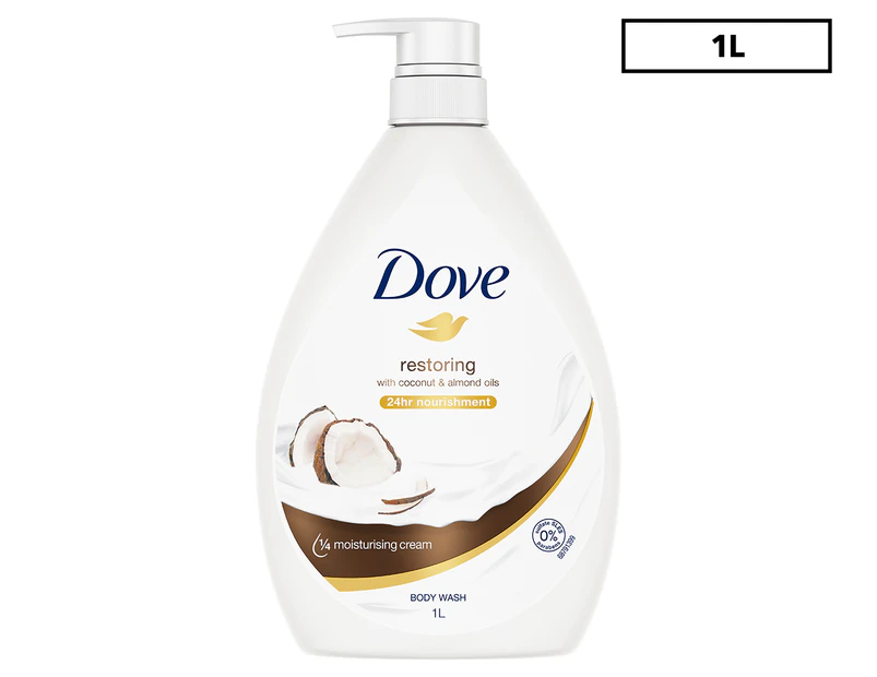 Dove Restoring Nourishing Body Wash Coconut & Almond Oil 1L