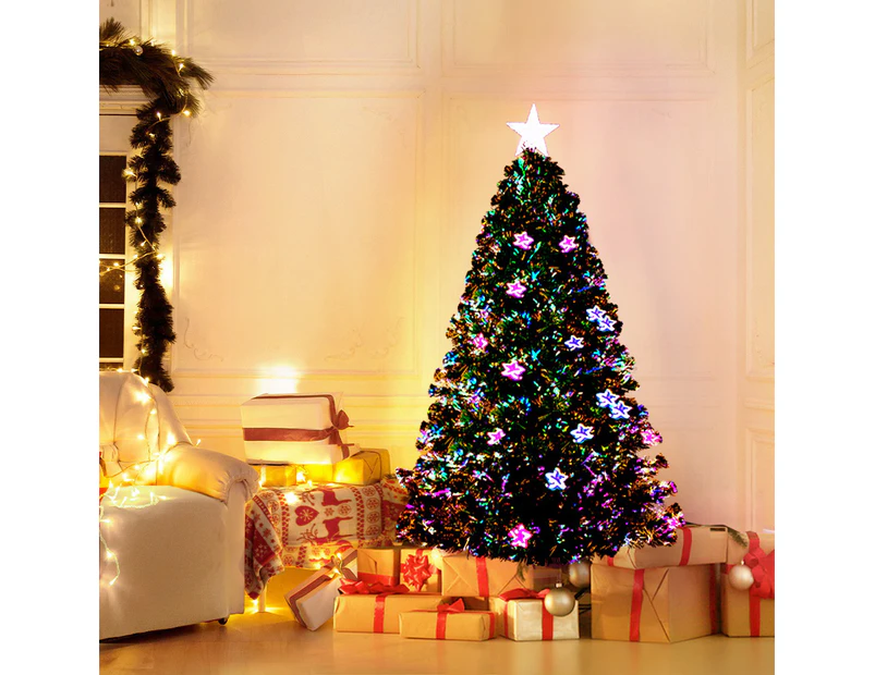 Jingle Jollys 1.5m Christmas Tree Optic Fibre LED Xmas tree Multi Colour