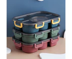 Lunch Box 5 Grids Portable Adult Sealed Food Container for Picnic Green