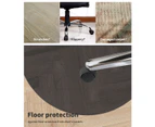 Marlow Chair Mat Round Carpet Hard Floor Protectors PVC Home Office 120cm Dia. - Black,Clear