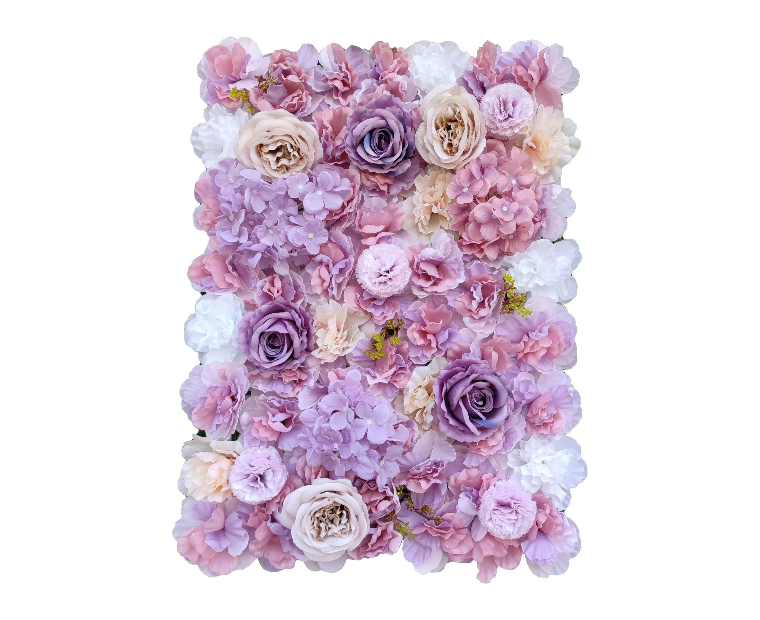 Artificial Flower Wall Backdrop Panel 40cm X 60cm Mixed Pink & White Flowers