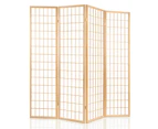 Artiss 4 Panel Room Divider Screen 174x179cm Natural