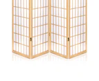 Artiss 4 Panel Room Divider Screen 174x179cm Natural