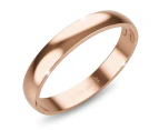 Solid Oval Stainless Steel Bangle in Rose Gold 8mm