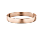 Solid Oval Stainless Steel Bangle in Rose Gold 8mm