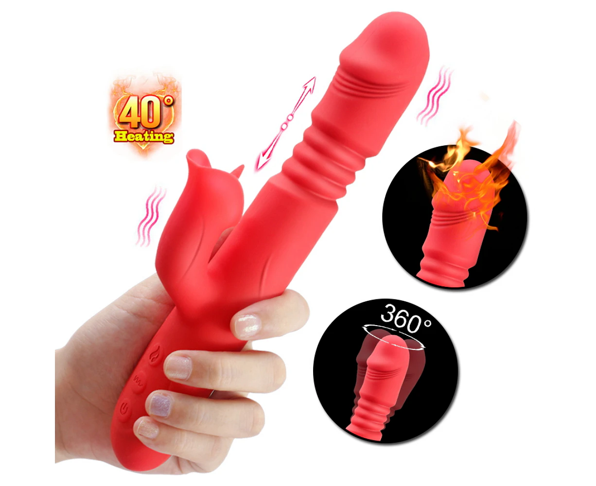 Miraco Rabbit Vibrator Licking  G-Spot Thrusting Rotation Dildo