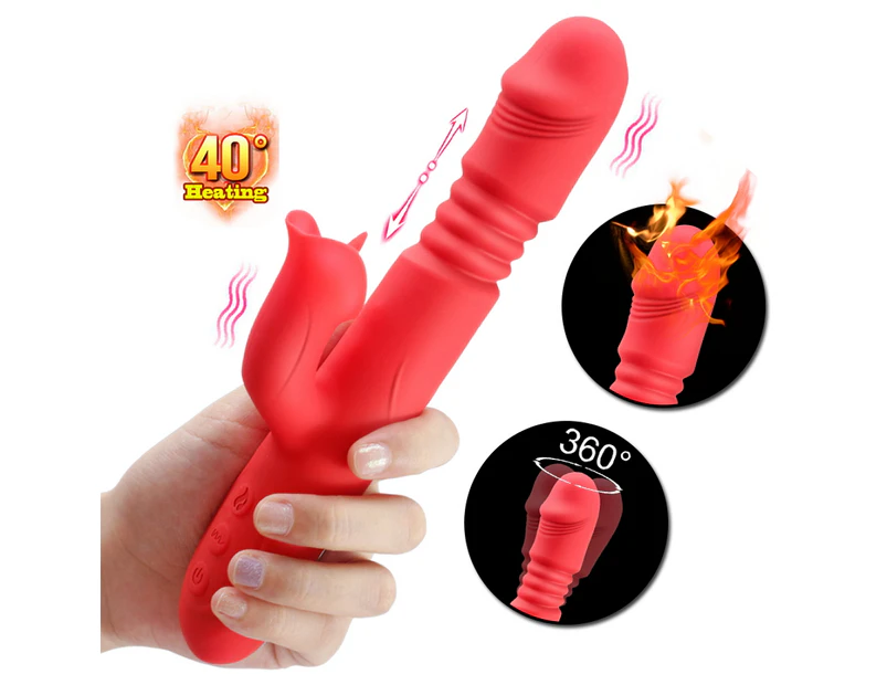 Miraco Rabbit Vibrator Licking  G-Spot Thrusting Rotation Dildo