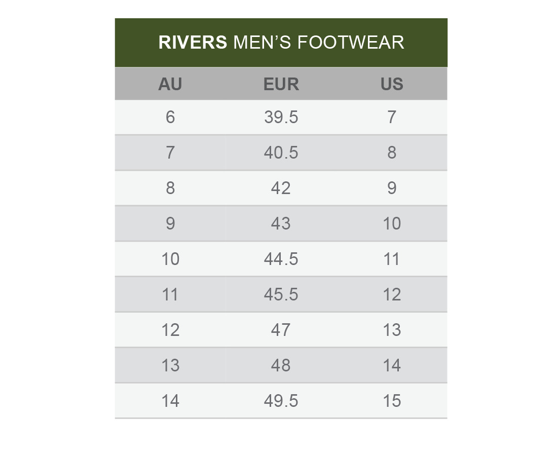 Rivers footwear sales