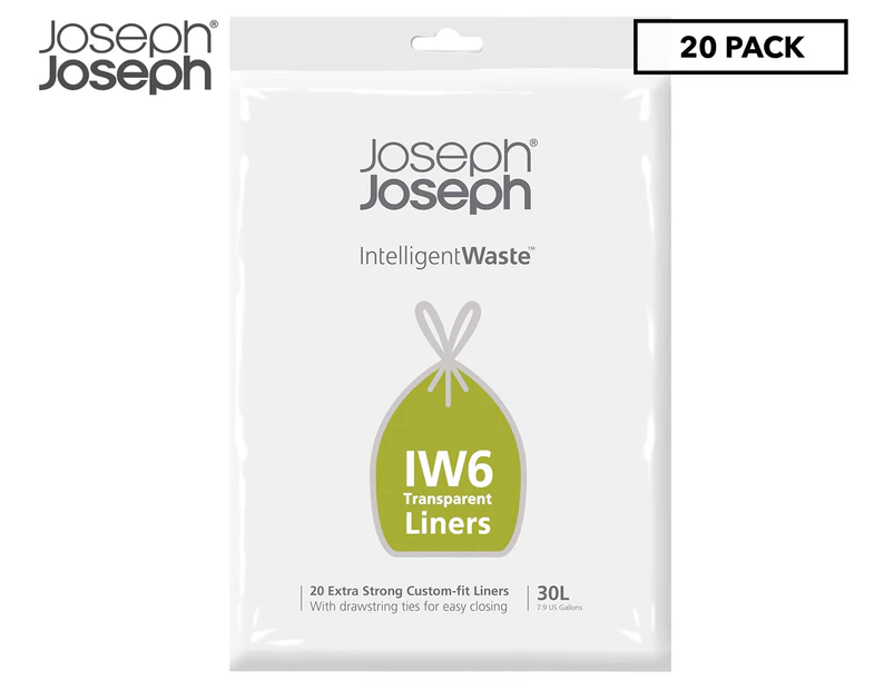 Joseph Joseph 30L IW6 Transparent General Waste Liners 20pk