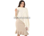 Womens Shawl Wrap Scarf Pashmina Cashmere Soft Gift Idea Wedding Christmas Stole - Cream White