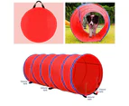 Petscene Dog Agility Equipment 5PC Set Obstacle Course Pet Training Kit Supplies Jump Hurdle Tunnel Poles Pause Box Carrying Bags