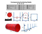 Petscene Dog Agility Equipment 5PC Set Obstacle Course Pet Training Kit Supplies Jump Hurdle Tunnel Poles Pause Box Carrying Bags