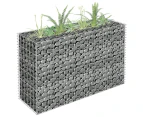 vidaXL Gabion Raised Bed Patio Basket Planter Pot Galvanised Steel Multi Sizes