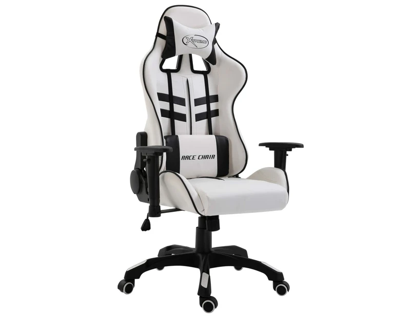 vidaXL Gaming Chair Black Faux Leather