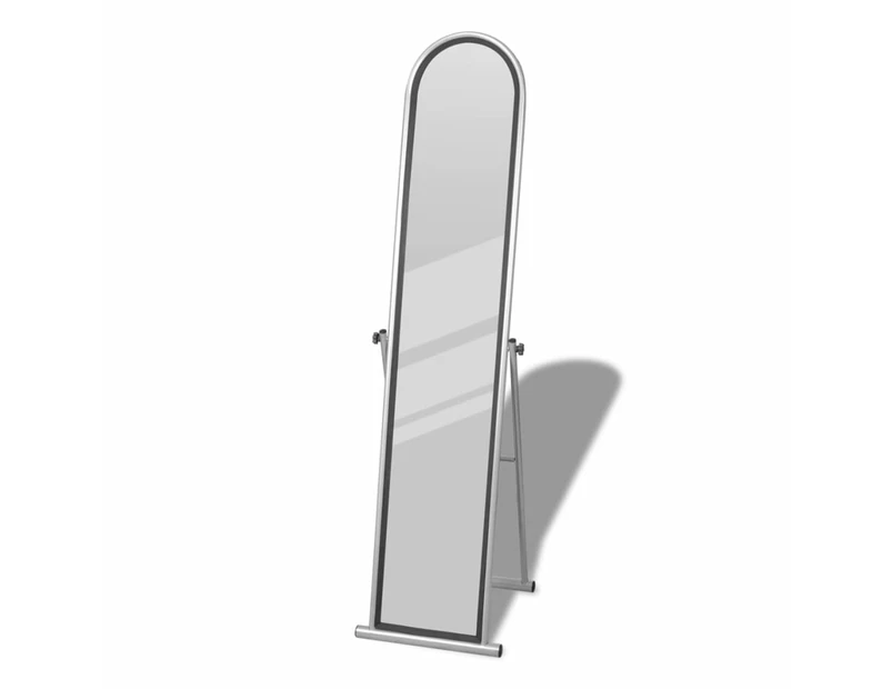 Free Standing Floor Mirror Full Length Rectangular Grey