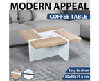 Coffee Table MDF High Gloss White and Black