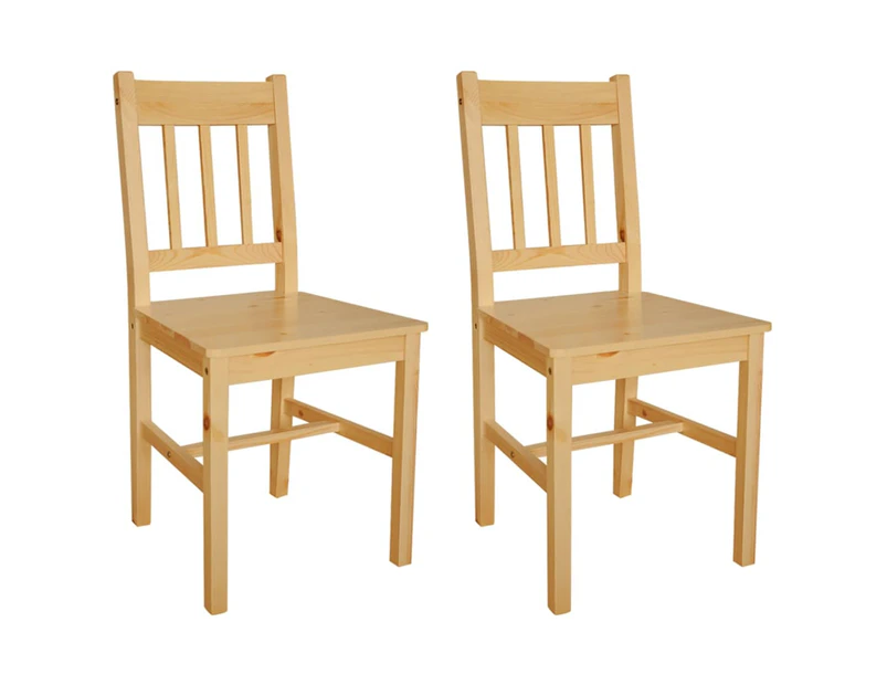 Dining Chairs 2 pcs Pinewood