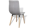 Dining Chairs 2 pcs Light Grey Fabric