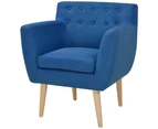 vidaXL Armchair Blue Fabric