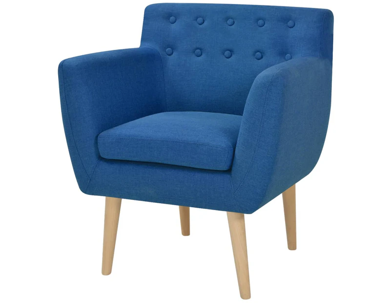 vidaXL Armchair Blue Fabric