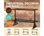 Bar Table Solid Reclaimed Wood Dark Brown 180x70x107 cm