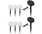 vidaXL Garden Lights 6 pcs LED with Spike Anchors & Solar Panels