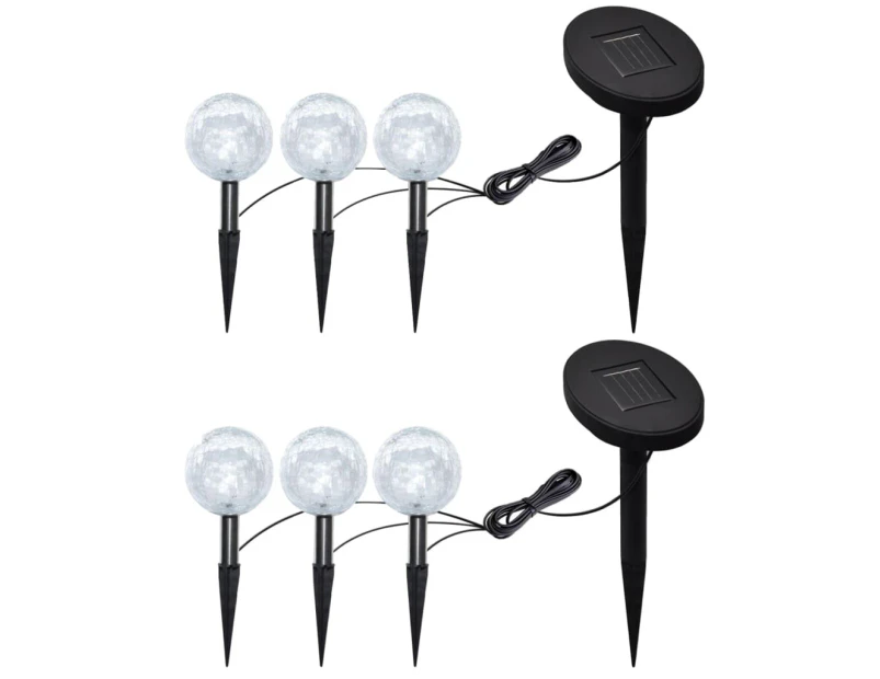 vidaXL Garden Lights 6 pcs LED with Spike Anchors & Solar Panels