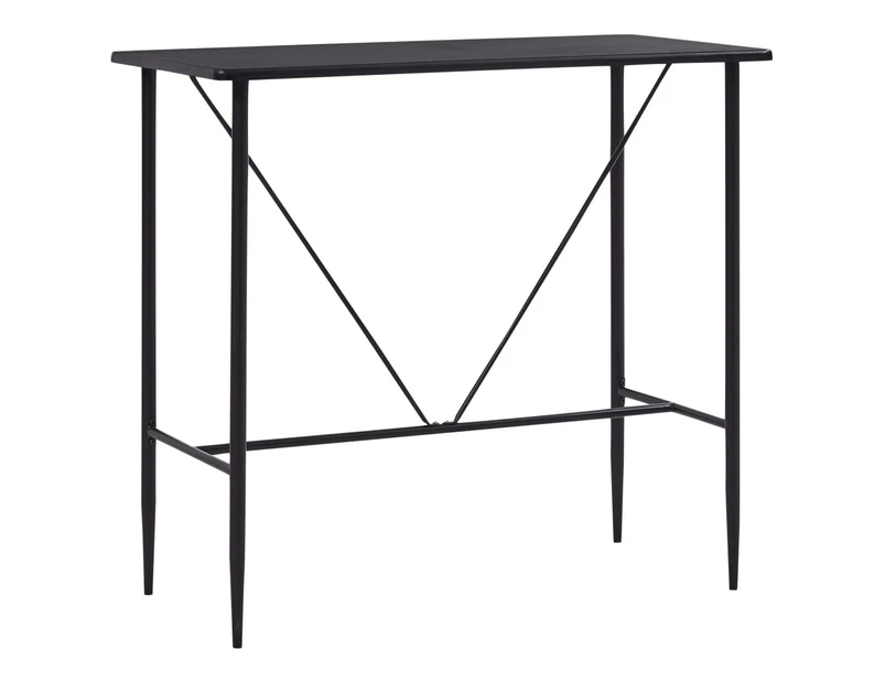 Bar Table Black 120x60x110 cm MDF