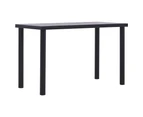 vidaXL Dining Table Black and Concrete Grey 120x60x75 cm MDF