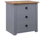 vidaXL Bedside Cabinet Grey 46x40x57 cm Pinewood Panama Range