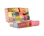 Pouffe 100x100x20 cm Patchwork Fabric