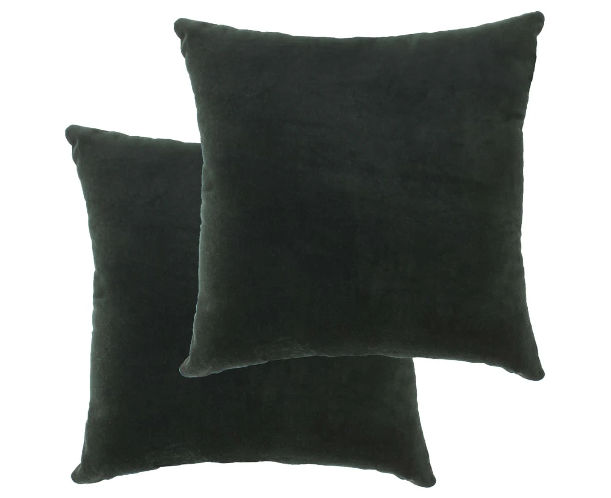 Cushions Cotton Velvet 2 pcs 45x45 cm Green