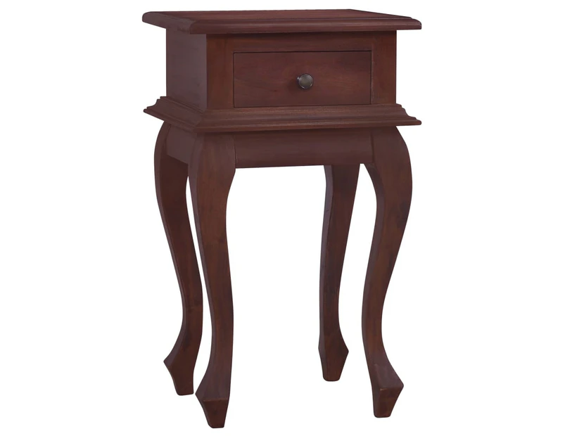 vidaXL Bedside Table Classical Brown 35x30x60 cm Solid Mahogany Wood
