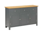 vidaXL Sideboard 110x33.5x70 cm Solid Oak Wood