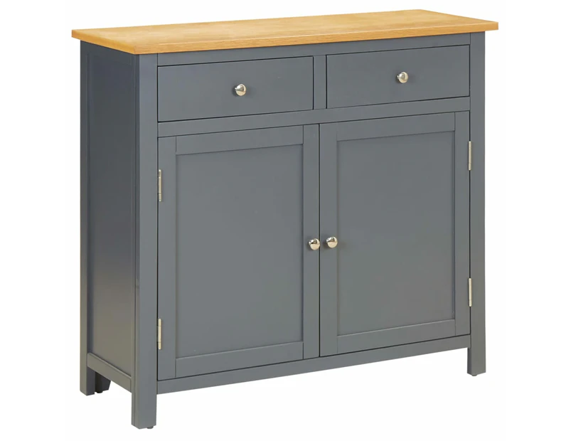 vidaXL Sideboard 90x33.5x83 cm Solid Oak Wood