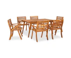 vidaXL 7 Piece Garden Dining Set Solid Acacia Wood