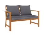 vidaXL Garden Bench 120 cm with Dark Grey Cushion Solid Acacia Wood