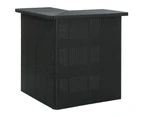 vidaXL Corner Bar Table Black 100x50x105 cm Poly Rattan