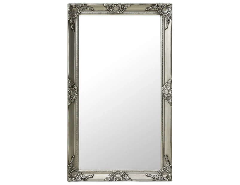 vidaXL Wall Mirror Baroque Style 60x100 cm Silver