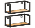 vidaXL Wall Shelves 2 pcs 40 cm Rough Mango Wood