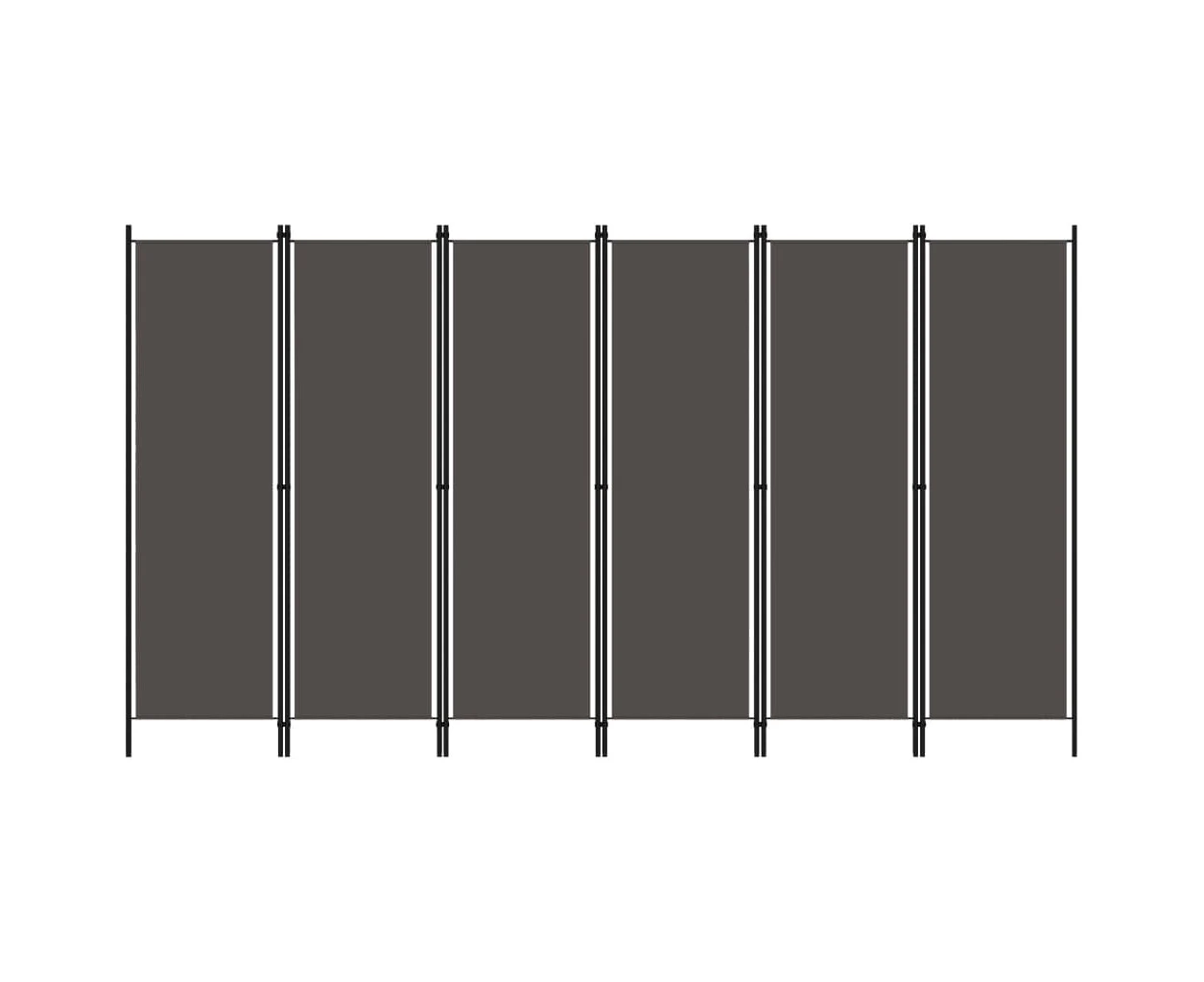 vidaXL 6-Panel Room Divider Anthracite 300x180 cm