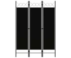 vidaXL 3-Panel Room Divider Black 120x180 cm