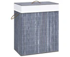 vidaXL Bamboo Laundry Basket with Single Section Grey 83 L