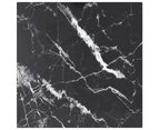 vidaXL Table Top Black 30x30 cm 6 mm Tempered Glass with Marble Design