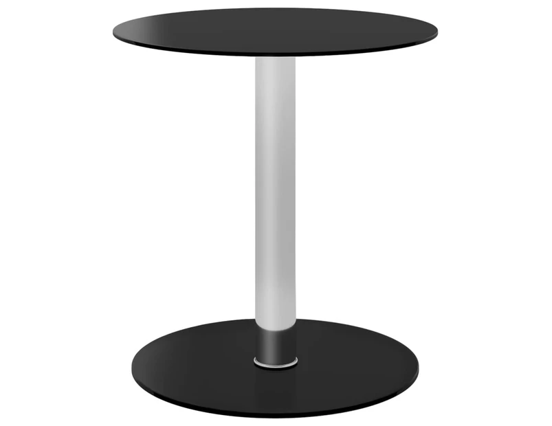 vidaXL Coffee Table Black 40 cm Tempered Glass