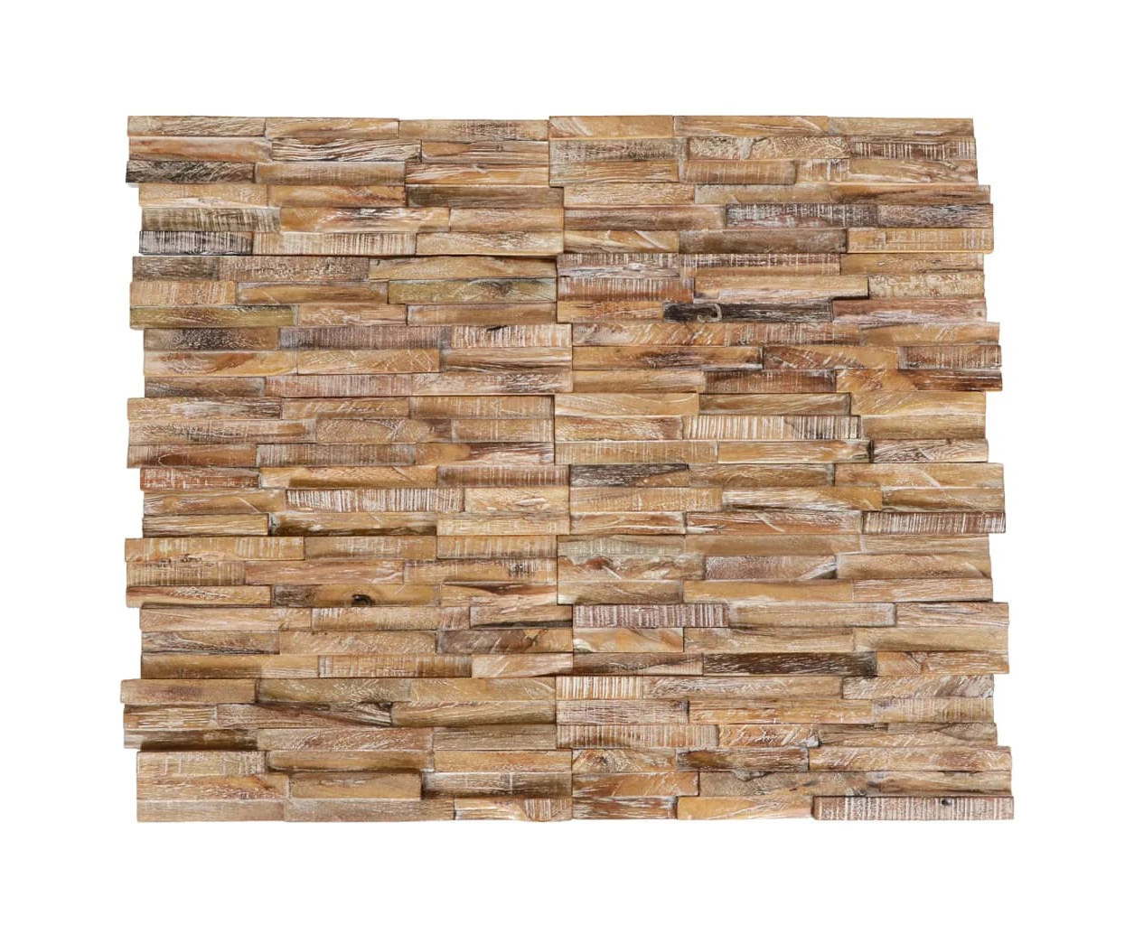 vidaXL 3D Wall Cladding Panels 10 pcs 1.01 m¬≤ Solid Teak Wood